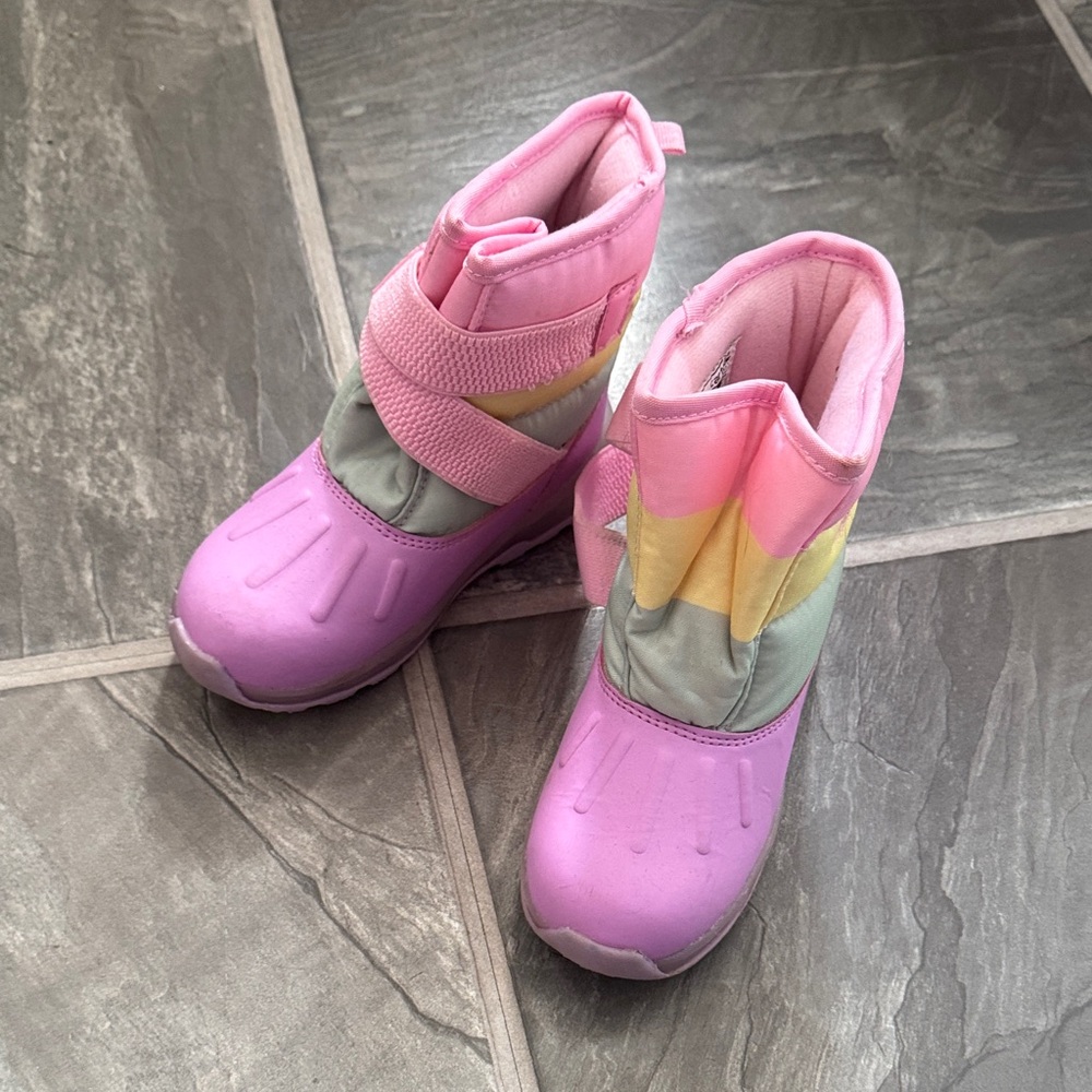 Pink and Purple Kids Rain Boots